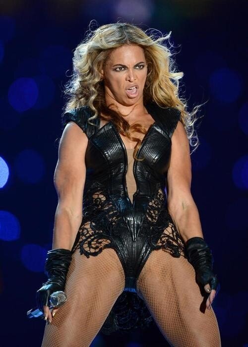 Not sure how to react to this picture... #Beyonce #StrongLikeOx