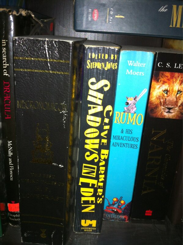 Magoo666's tweet photo. @RealCliveBarker bought Shadows in Eden when I was 13. Still read it often. It inspired me to write plays. http://t.co/gXHKP863