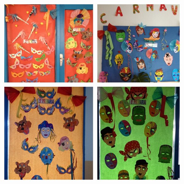 ceipjavier's tweet photo. ¡El CARNAVAL llegó a nuestro  cole!.Nuestr@s chic@s han hecho unas caretas y máscaras fantásticas.¡Buen trabajo! http://t.co/2yPL5Xxq