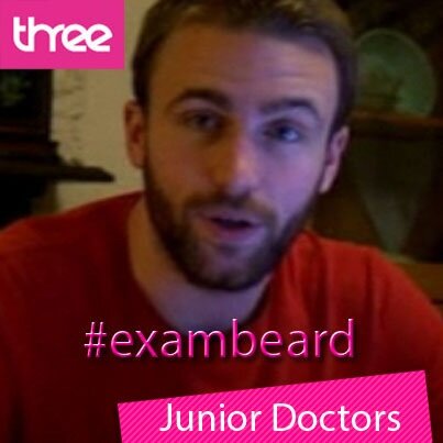 bbcthree's tweet photo. We’re a fan of Ollie’s #exambeard #juniordoctors http://t.co/8d9FIKDv