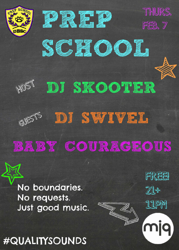 djskooter's tweet image. #PrepSchool @mjq_concourse tonite with @djskooter @djswivel23 and @babycourageous #theDBSC #qualitysounds FREEEEE!