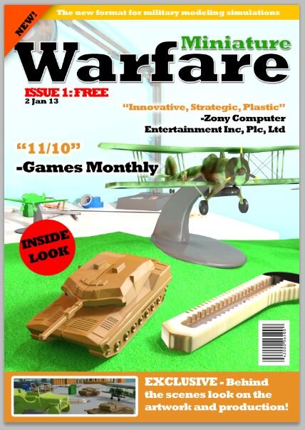 StroodAnimation's tweet image. Miniature Warfare Magazine Cover