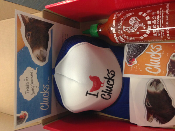 Sending out Clucks swag to some of our favorite users! Let us know when you get yours!
