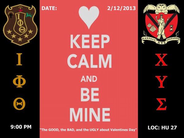 __Kay2's tweet image. Come Out Come Out! 2/12/13 9:00 HU 27 Be there or be SQUARE #ChiUpsilonSigma #IotaPhiTheta