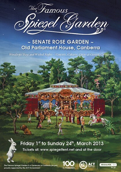 FamousSpiegel's tweet photo. The Famous Spiegel Garden's Canberra programme is launched today, &amp; it's as magical as our poster: http://t.co/0p63A2jp