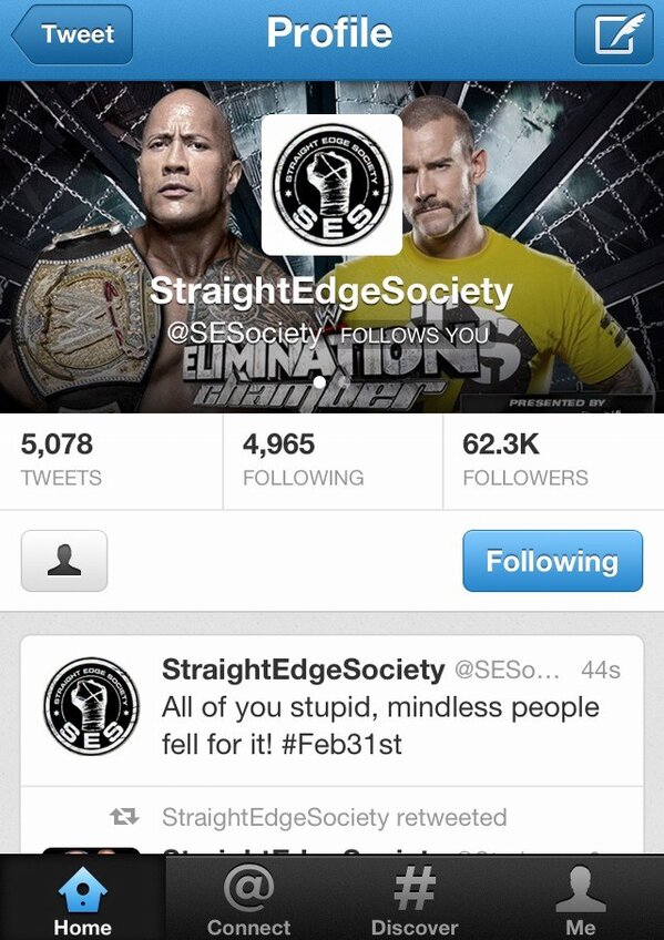 Sterl_Report's tweet image. Can't lie. My heart skipped a beat when I found out that the @SESociety is following me. #CMPunkFans #BestInTheWorld