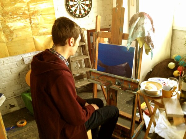 painterandthief's tweet photo. Shootin' our painter today! :) http://t.co/geFPf74g