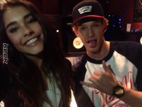 MadisonsUpdates's tweet image. Madison and Cody in the studio last night. I dont know about you, but im jealous! Haha!