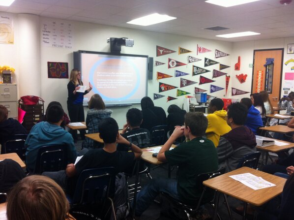 SrtaSmithMHS's tweet photo. UTA rep speaking to AVID freshmen today. Students asked great questions! #mhslearns #collegereadiness #mhsavid http://t.co/3DR0OO7