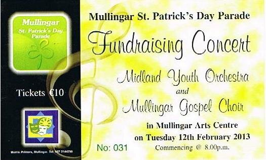 Tuesday 12th Feb - Midland Youth Orchestra &amp; Mullingar Gospel Choir in concert 8:00pm  Call 086 8237179 for tickets.