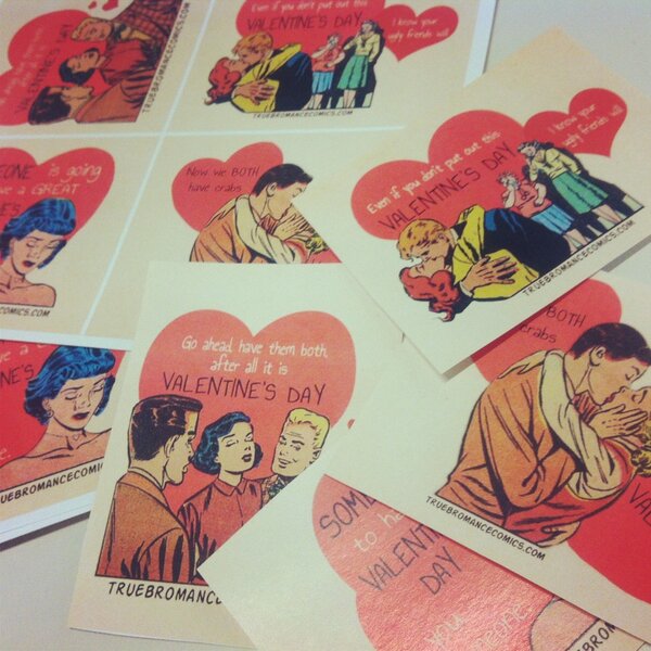 TrueBroComics's tweet image. These #truebromancecomics #vintage #valentine cards will be avail to dload and print soon!