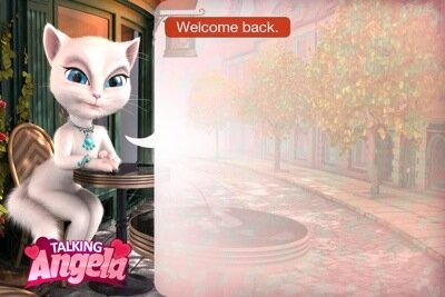 My chat with Angela 
Talking Angela app: o7n.co/Angela