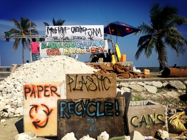 The first ever Recycling station at Raalhugandu SkatePark #DIY #RSP