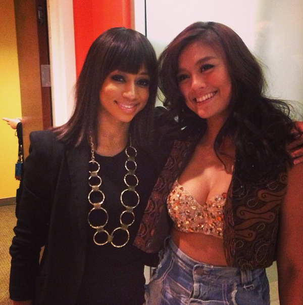 FansAgnesMonica's tweet photo. Agnes Monica and Monique Coleman #GrammyWeek #mPoweringAction http://t.co/jn42uOjd