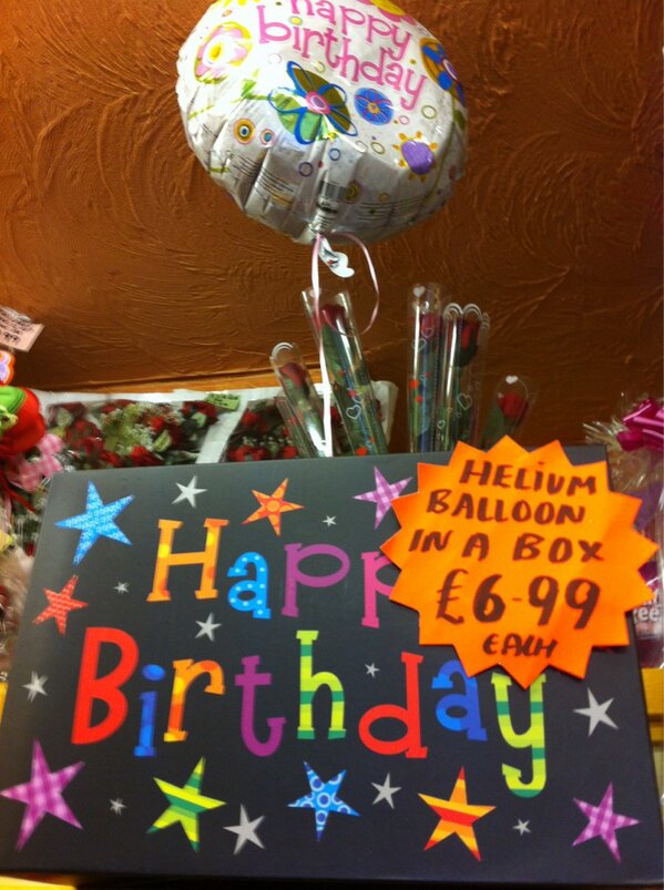 floral1950's tweet photo. Helium Balloon in Box £6.99
Helium Balloon £3.99
Different occasion boxes available http://t.co/eiRjCgC7