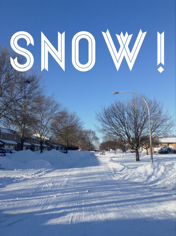tilley's tweet image. SNOW @madewithOver #textography