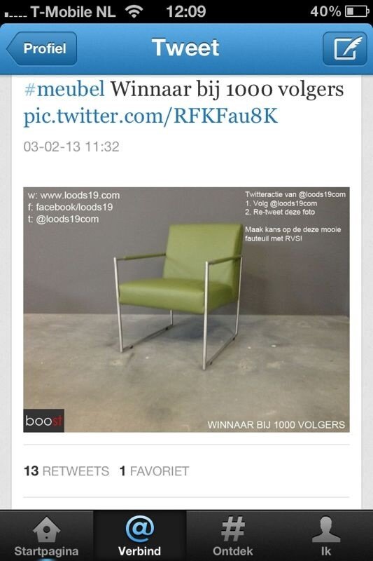 #rt actie in volle gang! Retweet en win! #gratis #winactie #winnen #meubel