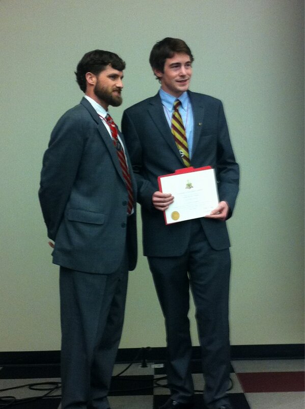 MichaelOleis's tweet photo. @kadeltabeta received awards for #scholarship and #KACrimsonGift at @kappaalphaorder #irwindunwoody13 http://t.co/FloVaXi8