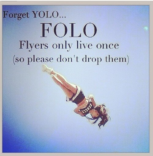 This is why you never drop your flyer #cheertroubles #flyerlove