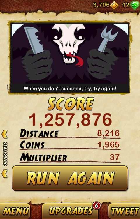 vjiza's tweet photo. I got 1257876 points while escaping from a Giant Demon Monkey. Beat that! http://t.co/wkCwvS5k http://t.co/RutnzQQa