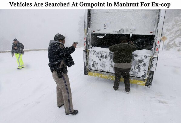 ftheonepercent's tweet image. don't taze me bro, i mean don't shoot me bro #ManHunt search vehicles at #GunPoint #ShootFirst  #lapd #dorner