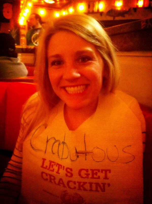 JApelgren's tweet photo. She's so crabulous!!!! @KateeJoRotty http://t.co/BkdKkw6N