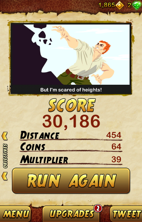 vjiza's tweet photo. I got 30186 points while escaping from a Giant Demon Monkey. Beat that! http://t.co/wkCwvS5k http://t.co/QxrdPUW9