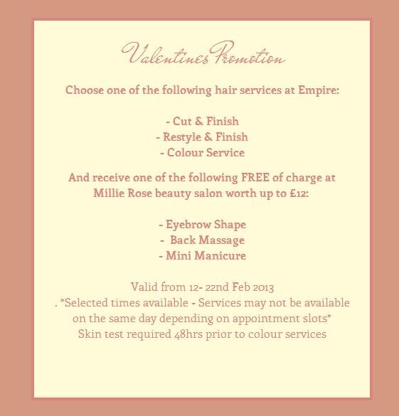 Empirelowestoft's tweet photo. Complimentary beauty service  when you book a selected hair service! http://t.co/UG4mxoRe http://t.co/YDnUPH0e