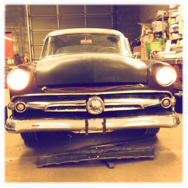 DavesAutoBody's tweet image. Wired up the headlights to the #54Ford Mainline. Thanks #RonFrancis!