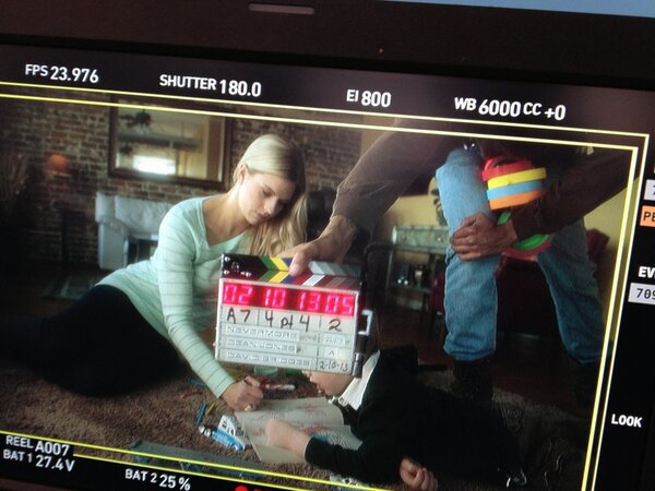 LiliKligman's tweet photo. 1st official scene in a feature film for @lsesselmann, @nevermorefilm, becoming SAG eligible! They grow up so fast;( http://t.co/cHJeqaUD