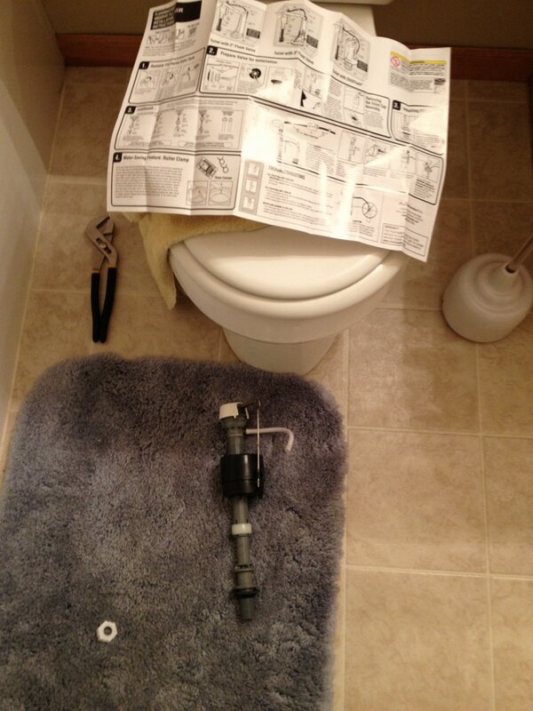 jmstanek2's tweet photo. 2 trips to Menards, 2 beers, and 1 cuss word = successful toilet float repair. #notbobvillasson http://t.co/xbwdj4Qo