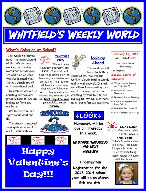 KinderTweetsHCE's tweet photo. Whitfield's Weekly World 2-11-2013 http://t.co/f7RIJPmT