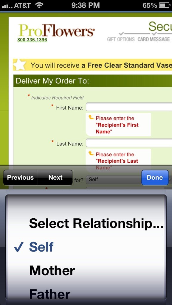 NumanArango's tweet image. "Self" is an option when choosing who your valentines flower order is for now? #goodgoing