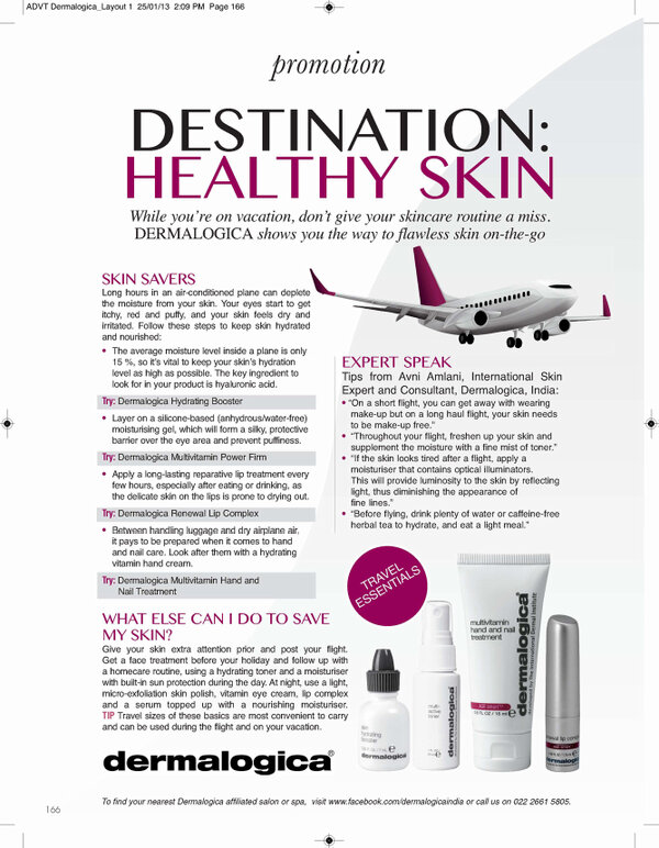 ELLEINDIA's tweet photo. Don't pack your bags before reading @dermalogicain's tips on preventing travel-induced skin issues in #ELLEFeb13. http://t.co/11vkNLa2