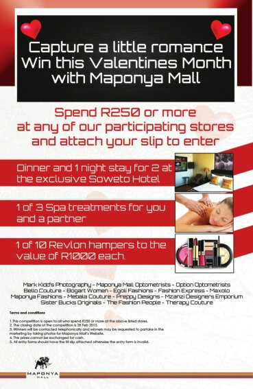 WIN ! WIN ! WIN ! with Maponya Mall this Valentines