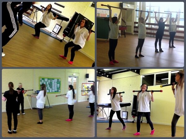 The Yr11 girls enjoyed their BodyPump lesson today! #goodmotivation! #fitness #pegeeks #pechat #physed #PE