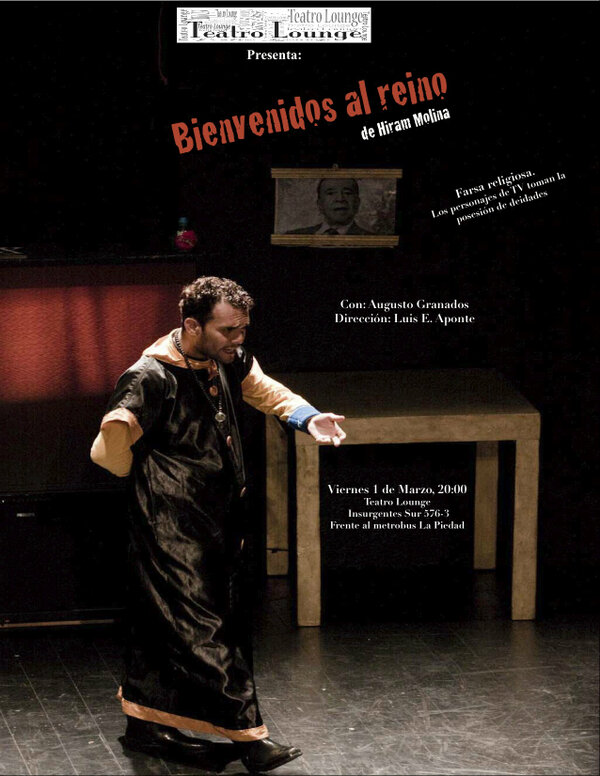 Viernes 1 de marzo, 20:00 hrs

"Bienvenidos al reino"

Con Augusto Granados
Dir. Lius E. Aponte

No s ela pierdan