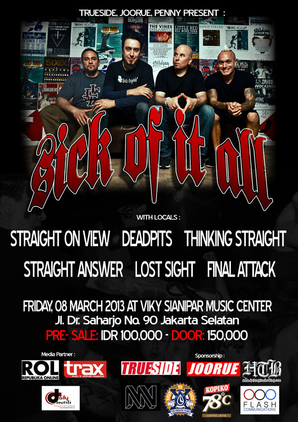 Sick Of It All (New York Hardcore legends) live in Jakarta,8 maret 2013 at Viki Sianipar Ots 150k. cc <a href="/dapurlettercom/">DapurLetter.com</a>