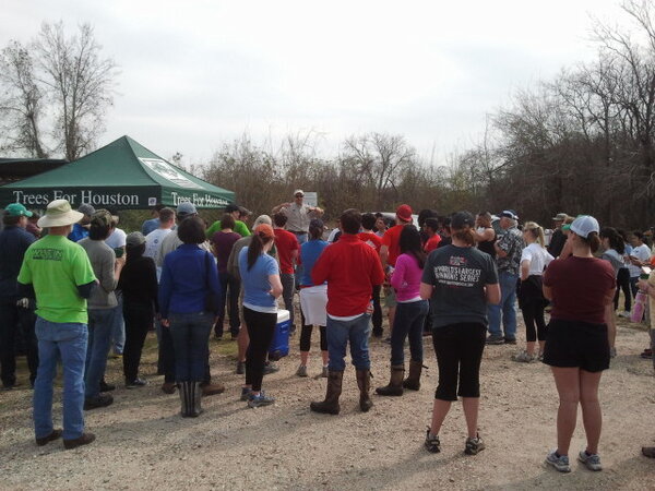 YelpHouston's tweet image. 400 trees planted thanks to all the volunteers @buffalobayou @SaintArnold #treesforhouston #yelpers