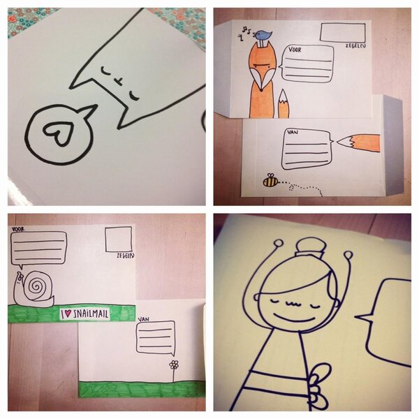 snailmailmag's tweet image. Door mij (hand)betekende/versierde enveloppen voor eigen gebruik. Product idee voor de #snailmail shop. Leuk? :)