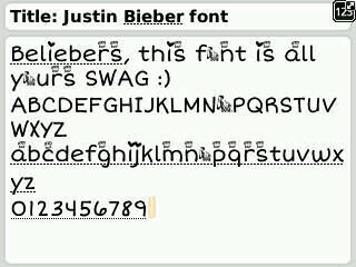 HeartFontShop's tweet photo. Justin Bieber 2 http://t.co/P9ZARDNJwV