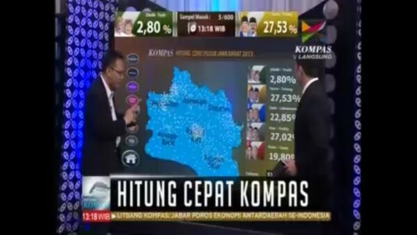 YuliaSupadmo's tweet photo. Rieke-Teten kuda hitam..! RT @BuyungWK: Peta 600 sampel TPS litbang Kompas.. @KompasTV http://t.co/5MDpmsgclB
