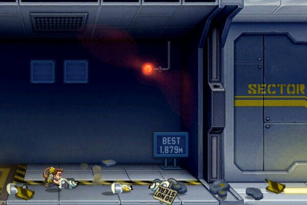 I just flew 446m in an action packed game of Jetpack Joyride on iPhone. Bam! bit.ly/rKuWqK