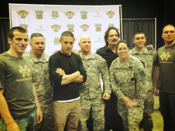 Always an honor when #KimboCoates and myself get a visit from this crew. #SOAFX #Iowa <a href="/bootcampaign/">Boot Campaign</a>