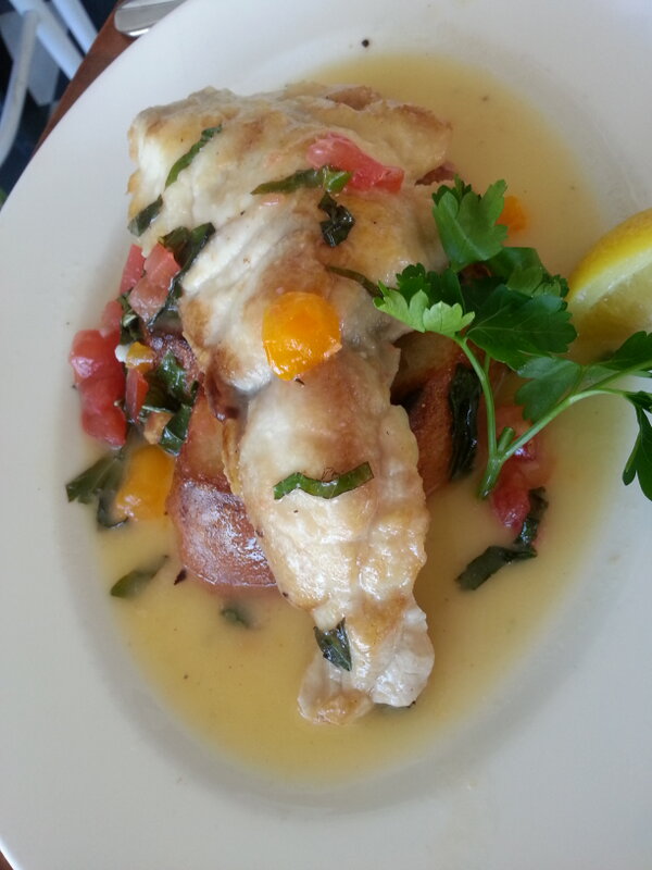 kitchenimp's tweet photo. Opaka paka in butter and wine, at Longhi's Lahaina Maui. http://t.co/pdzF5qkESO