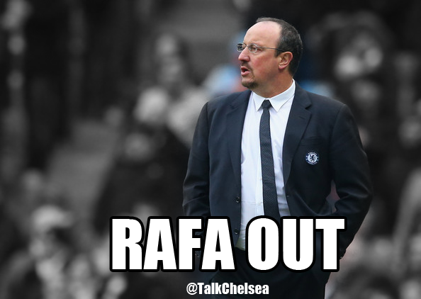 talkchelsea's tweet photo. #RafaOut #RafaOut  #RafaOut  #RafaOut http://t.co/x1Z72Q6TIN
