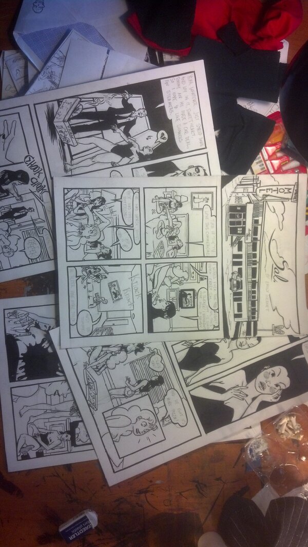 EmilyWernet's tweet photo. I've been working on a #comic for an anthology called #pizzaandsex more details to come. Sorry for no Moonlighting. http://t.co/6F9j1jWGS1