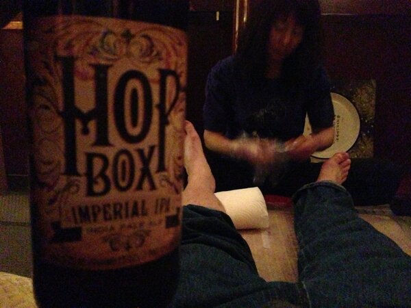 #footmassage and an #hopbox Imperial #IPA in #vegas gotta love it #CraftBeer