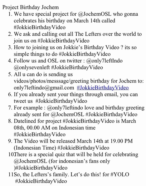 Check out this amazing idea! <a href="/Only7LeftINDO/">OSL Indonesia</a> came up with it! Please join and RT!!