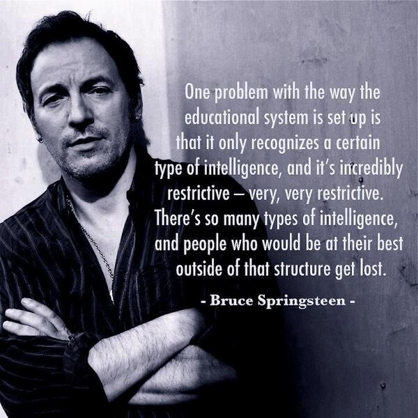 #wordstoliveby #truth #brucespringsteen #boss
#education #individualism #intelligence